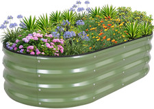Galvanized Raised Garden Bed- Planter Garden Boxes Outdoor, Raised Beds for Gard