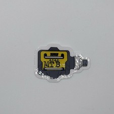 Time ATAC MTB Pedal Cycling Decal Sticker Yellow & Gray 1.375” T x 2” W