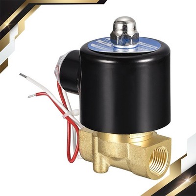 1 x Brass Electric Solenoid Valve 3/8''NPT 110VAC Air Valve Normally Closed