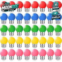 E27 Led GlüHbirnen Bunt 1W 40 StüCk Deko Rot Gelb Blau GrüN Rosa FüR Party