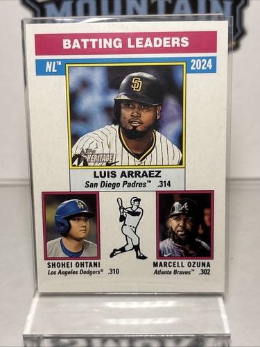 2025 Topps Heritage - League Leaders Shohei Ohtani, Marcell Ozuna, Luis...