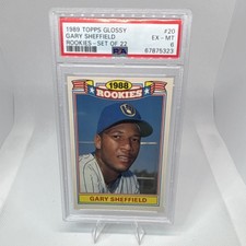 Topps 1989 Glossy Rookies Gary Sheffield #20 Rookie PSA 6 Milwaukee Brewers