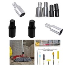 Push Broom Handle Threaded Tip Threaded Head for Household and Commercial Easily