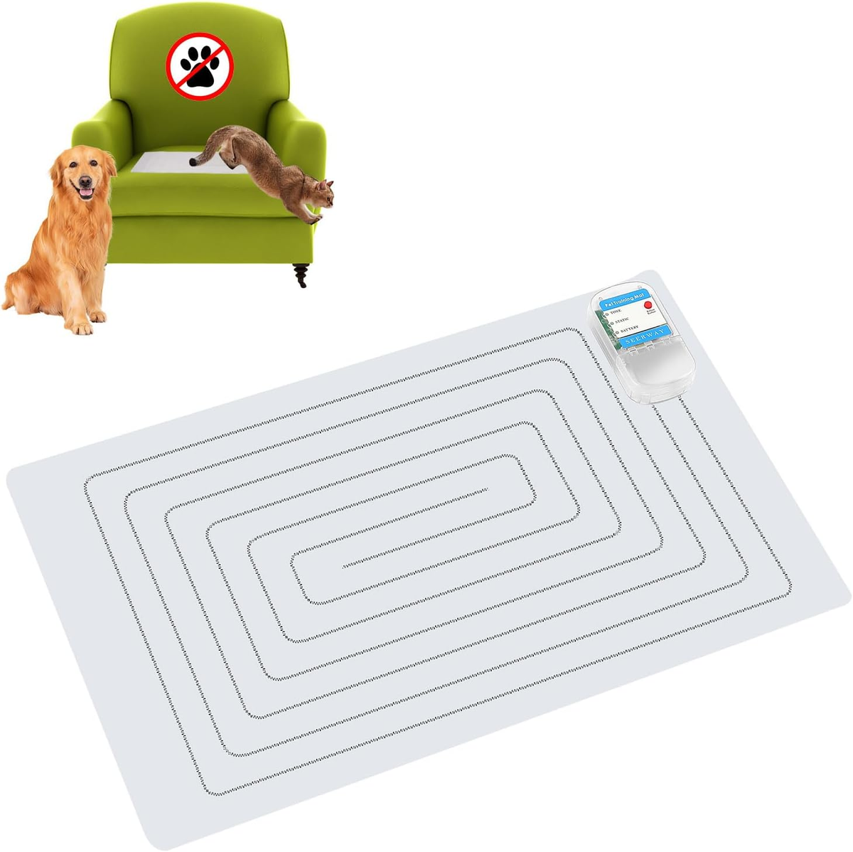 Scat Pet Shock Mat Indoor, Safe Shock Training Pads for Dogs and