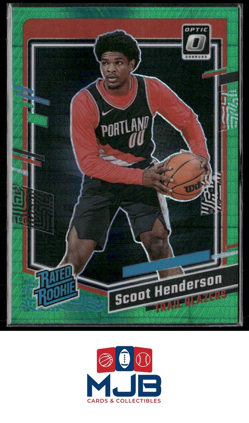2023-24 Donruss Optic Scoot Henderson Hyper Green Rookie #239