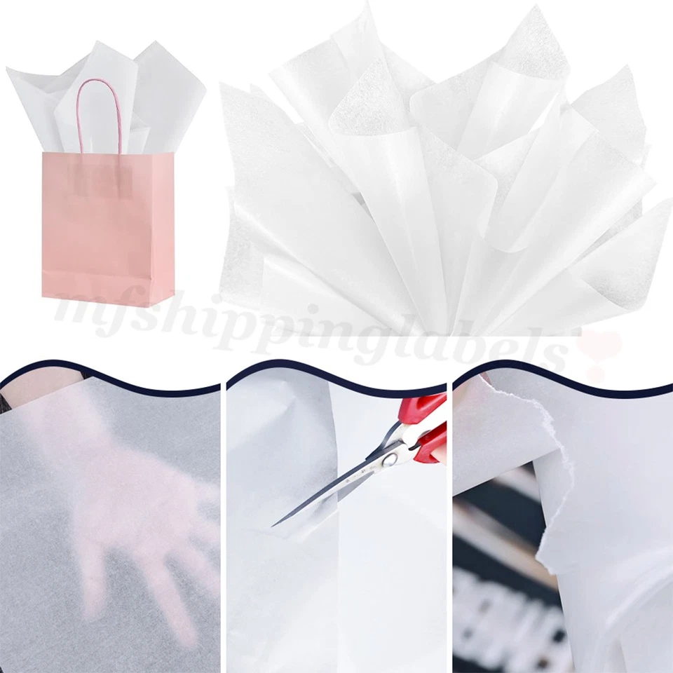 White Tissue Paper Bulk 14"x20" 20"x30" Wrapping Packing Cushioning Void Fill US - Image 2 of 4