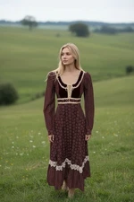 Gunne Sax By Jessica San Francisco Prairie Dress Size 9 Corset A Line Pockets