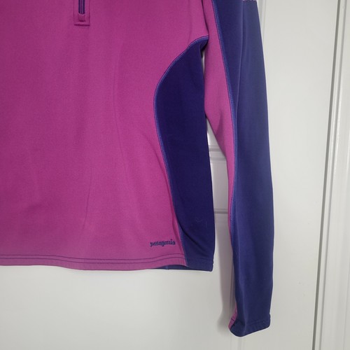 Suéter de lana seca eléctrica para mujer Patagonia Polartec talla M 1/2 cremallera dos tonos - Imagen 2 de 7