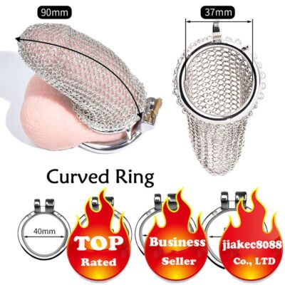 New Stainless Steel Male Chastity Device Hauberk Cage Men Metal Locking Belt