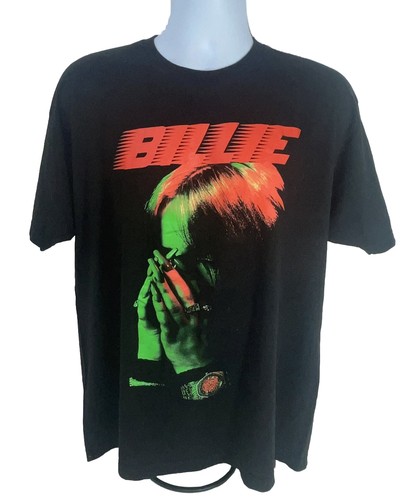 Billie Eilish Shirt Men XL Short Sleeve Crew Neck Hands To Face Graphic 2020