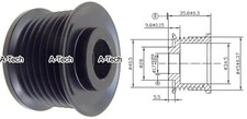 Alternator Overdrive 45mm 7 Groove Pulley Fits Denso Nippondenso And Others