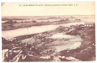 CPA 22 - ILE DE BREHAT (Côte d'Armor) - 20. Kerpont Felsen bei Ebbe