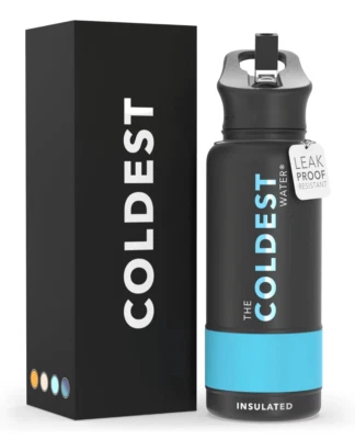 The Coldest Water Bottle Matte Black 40 oz new in box discontinued color
