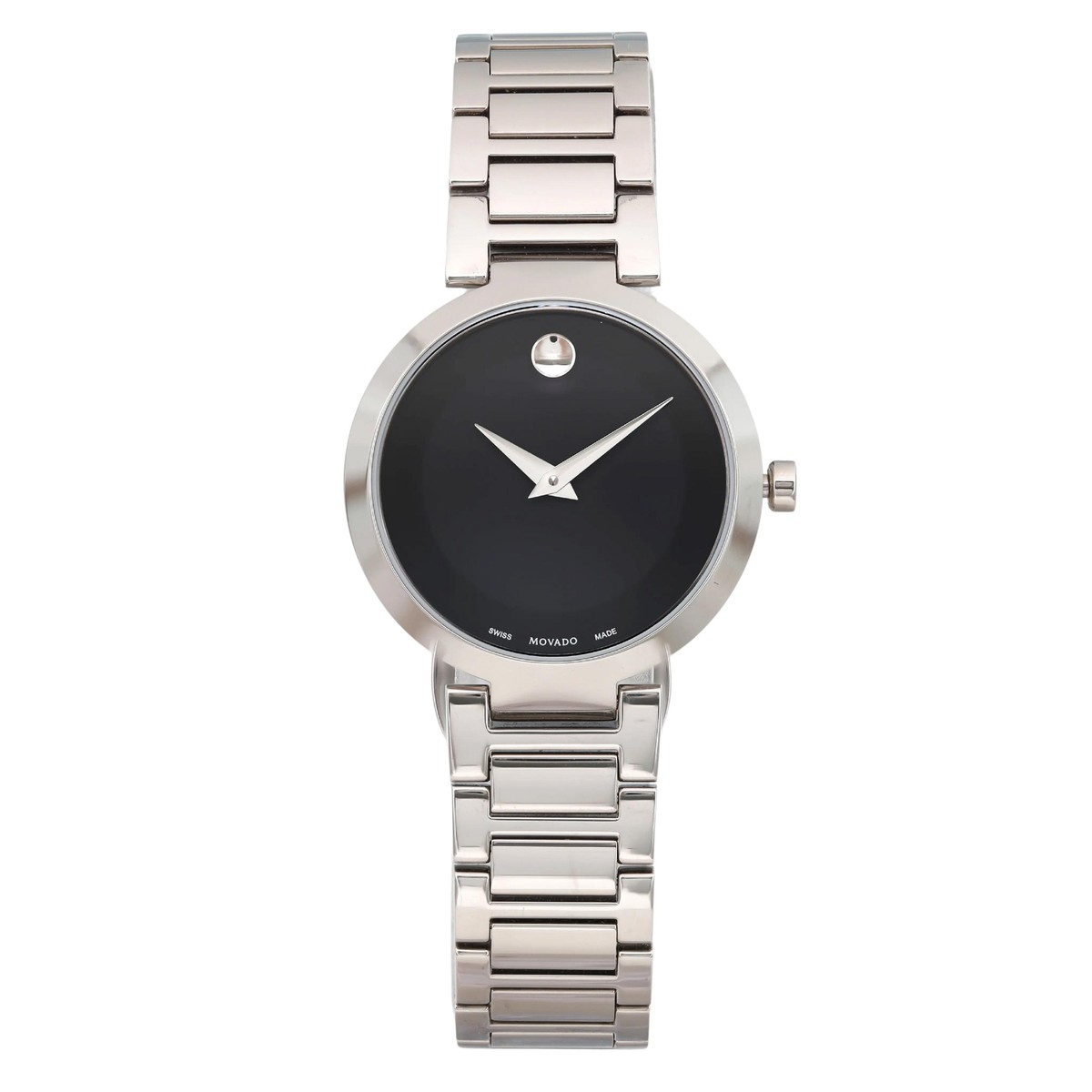 Ladies movado watch in stainless steel Movado Ladies Black Museum Dial Two Tone Stainless Steel  main image 2