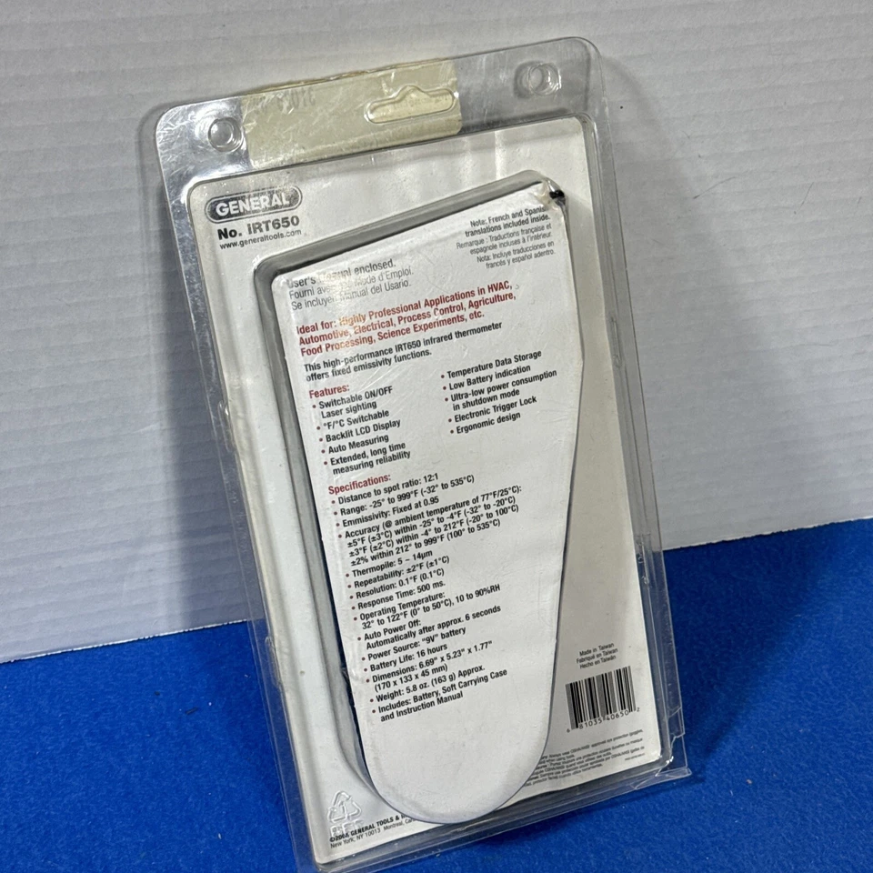 General Tools IRT650 12:1 Wide-Range IR Thermometer, -25° to 999° F New - Image 3 of 4