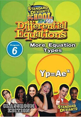 Standard Deviants school - Differential Equations Module 6 More Equation Types D