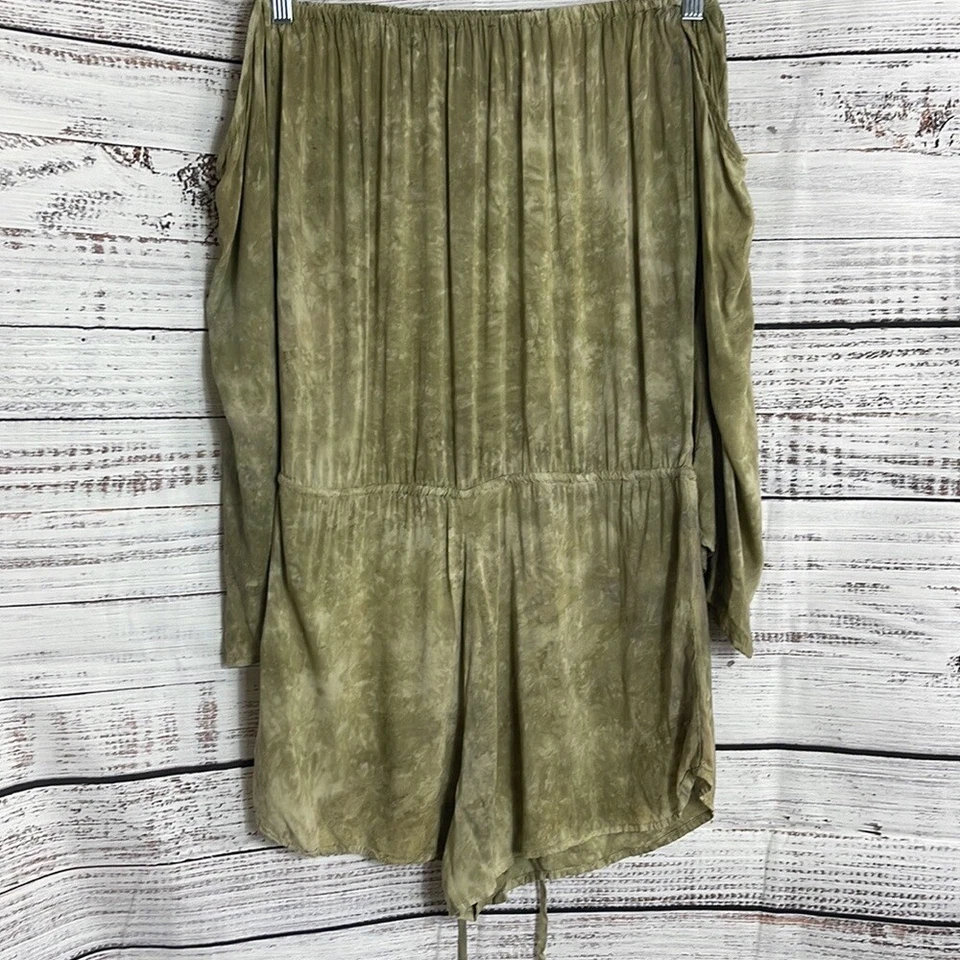 Mameluco Blue Life para mujer XS tie dye fuera del hombro Cover up Resort playa boho Foto 4 de 4