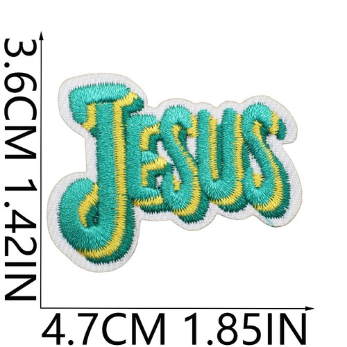 30pcs Jesus Inspirierende Worte Bibel Bestickte Patches Lot Iron Badge Jeans - Bild 13 von 20