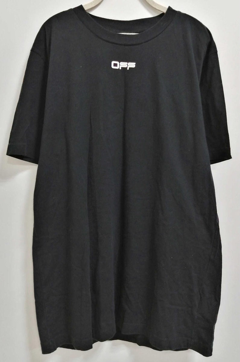 Tシャツ・カットソー Off-White Back Logo Short Sleeve T-Shirt Black OMAA127C99JER OFF WHITE Back Print TEE Short Sleeve Top XL Size | eBay