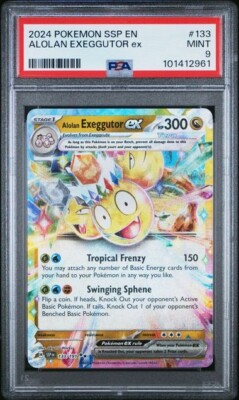 Pokemon🔥ALOLAN EXEGGUTOR EX🔥PSA 9🔥LOW POP🔥Surging Sparks🔥133