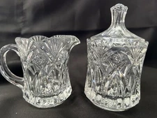 CRISTAL D'ARQUES 24% Lead CRYSTAL SUGAR BOWL CREAMER FRANCE