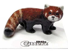 ➸ LITTLE CRITTERZ Wild Life Animal Miniature Figurine Panda Red Panda Firefox