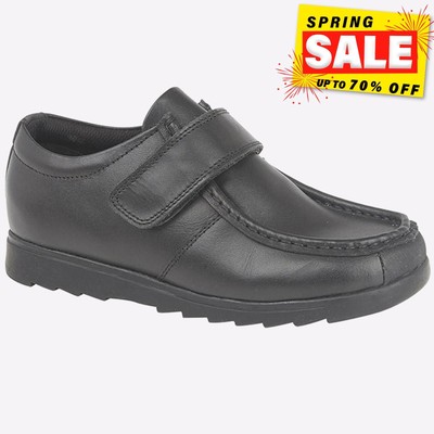 Roamers Boothbay Junior Boys MEMORY FOAM Dress Formal Fashion Shoes Black
