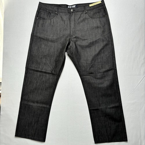 Rich Yung Live Yung Died Rich Pants Men's 44 Black Cotton Zip Fly Straight Leg - Picture 2 of 12