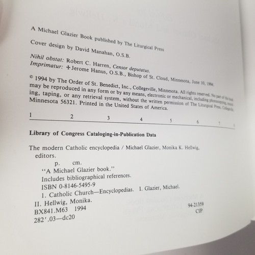 Vintage 1994 The Modern Catholic Encyclopedia, Hardcover, Illustrated - Picture 3 of 11