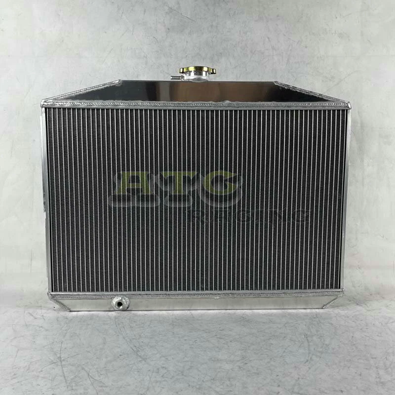 Radiador de aluminio de 4 filas + ventilador para 53-55 54 Studebaker Commander V8 Champion I6 MT Foto 3 de 4