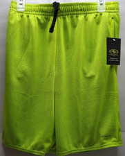Boys XXL 18 Mesh Shorts Acid Yellow Athletic Works Driworks Jog Run Summer Play
