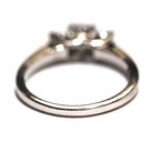 14k white gold .80ct round diamond 3 stone ring 5.4g three anniversary vintage — photo 5