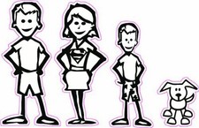Stick Family Mom And Dad Son And Dog Decal Stick Family Mom And Dad Son And Dog Decal