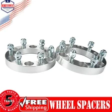 (2) For Chevy GMC 1"-6x5.5-M14x1.5-108mm Wheel Spacers Adapters 6 Lug 