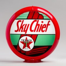 Texaco Sky Chief 13.5" Gas Pump Globe w/ Red Plastic Body (G196)