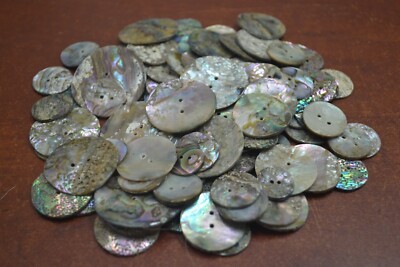 Button Blanks Shell 100 PCS ASSORT MIX DRILLED ROUND ABALONE SHELL BLANK BUTTONS | eBay