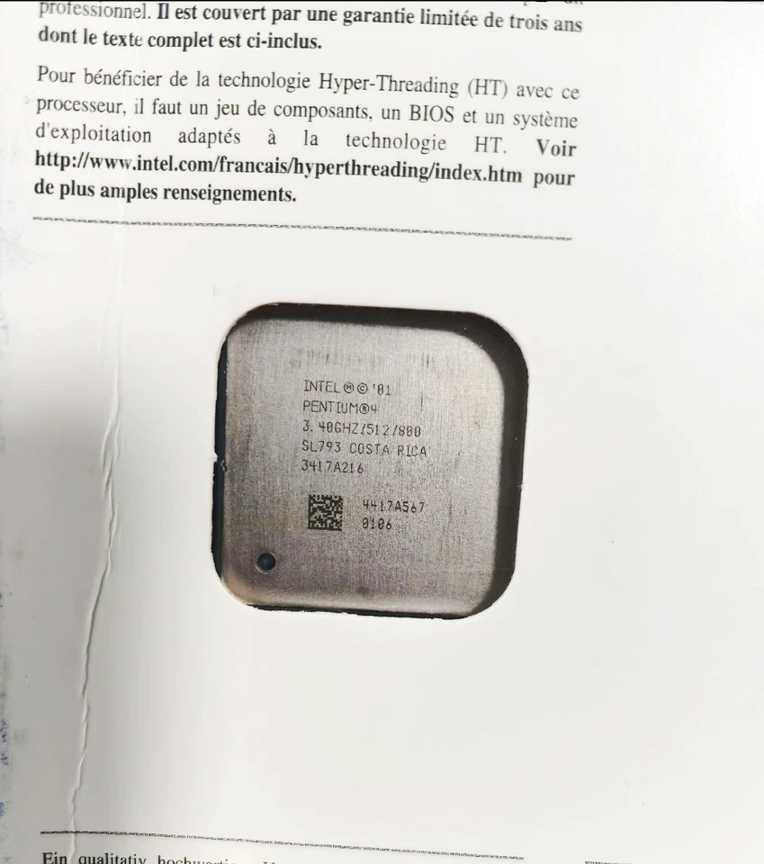 1X Brand new in box Intel Pentium 4 CPU SL793 3.4GHz 512KB 800MHz 478 processor - Image 3 of 4