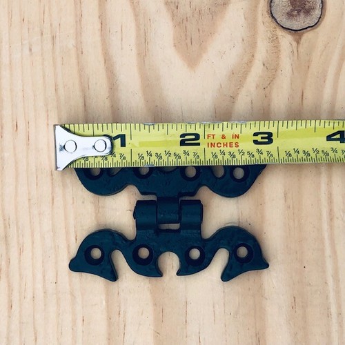 12 Cerniere 2 3/4" Lunghe Decorative Farfalla Cerniera Armadio Cancello Ferro Forgiato a Mano - Foto 5 di 7