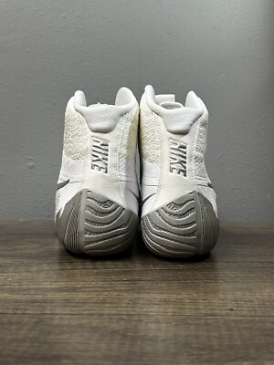 Men’s 11.5 - Nike Tawa Flyknit Wrestling Shoes CI2952-100 White/Silver - No Box Size 11.5 - Nike Tawa White Metallic Silver for sale online  main image 3