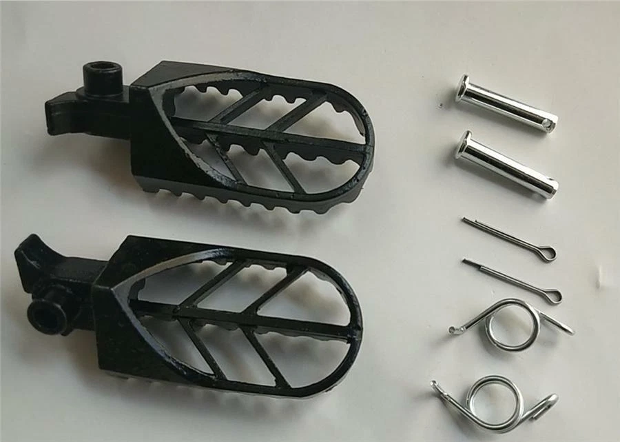 2x Reposapiés de estriba de motocicleta para Honda Kawasaki Yamaha Suzuki negro ENVÍO EN EE. UU. Foto 4 de 4