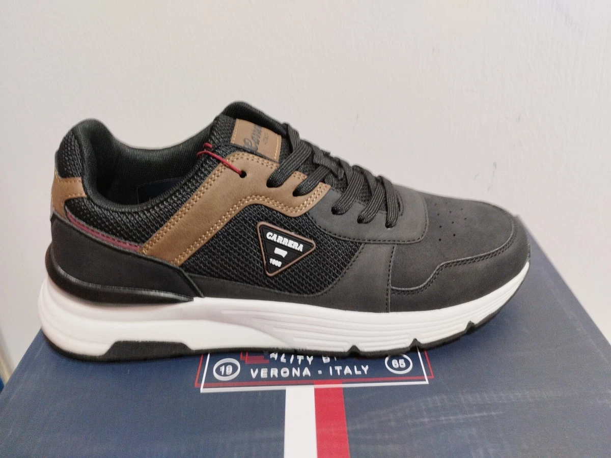 Scarpe Carrera Uomo Nero Marrone 41501 calzature casul modello