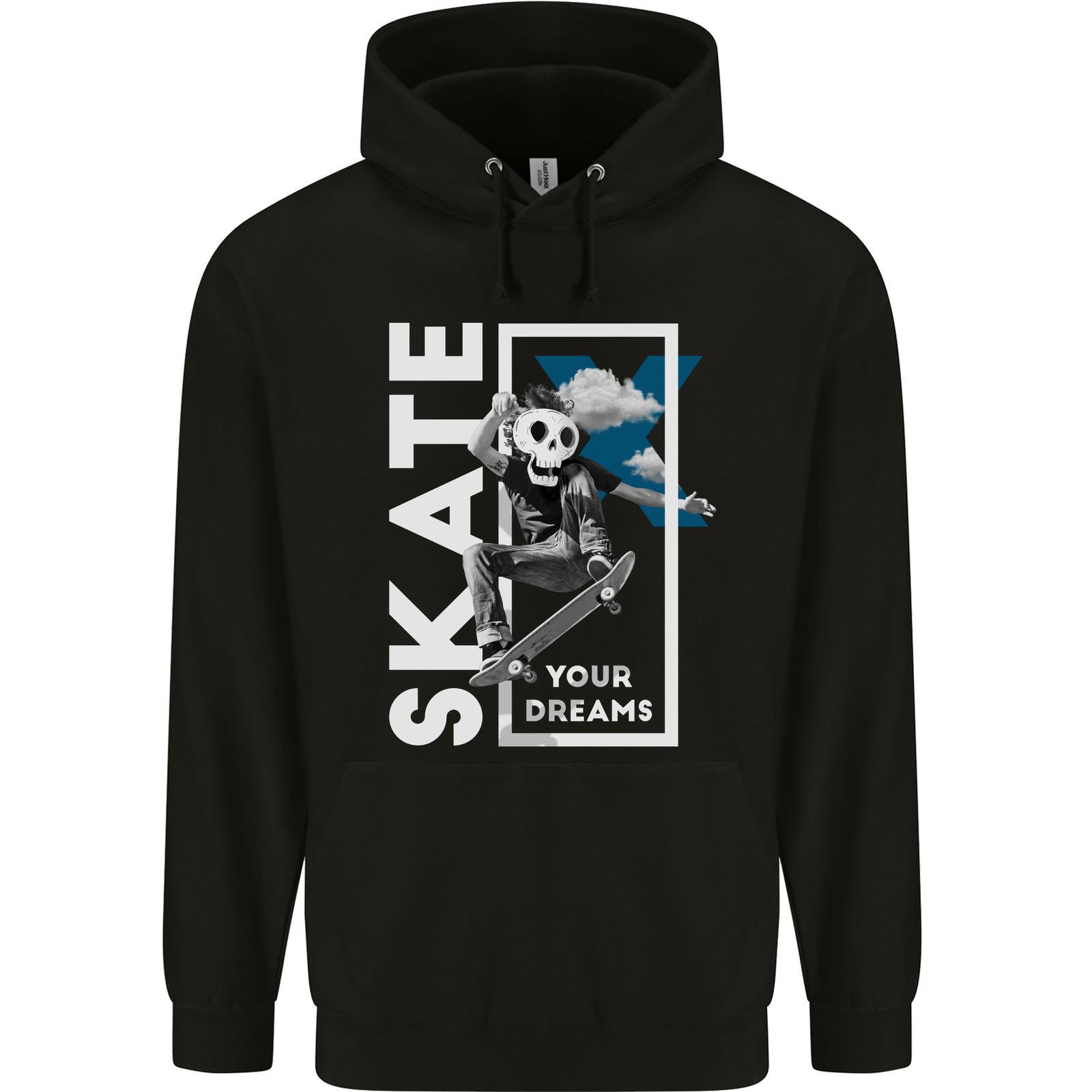 Skate Your Dreams Skateboard Skull Hombres Sudadera