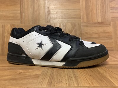 RARE🔥 Converse Skateboarding Sneakers Black White Leather Sz 10.5