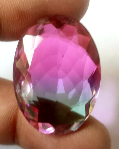 Alexandrite De Laboratoire 27.30 Carats - Pierre à Facettes Rondes - Neuf Sans Emballage
