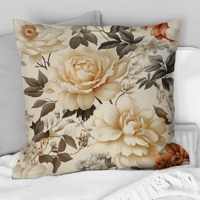 Designart ''Beige Vintage Countryhouse Flower Harmony''