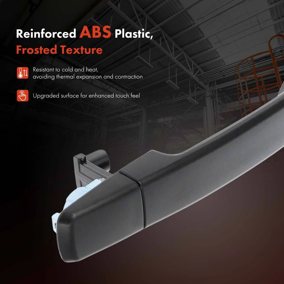 Manija de puerta exterior negra texturizada para pasajero delantero para Nissan Frontier 2005-2013 Foto 3 de 4