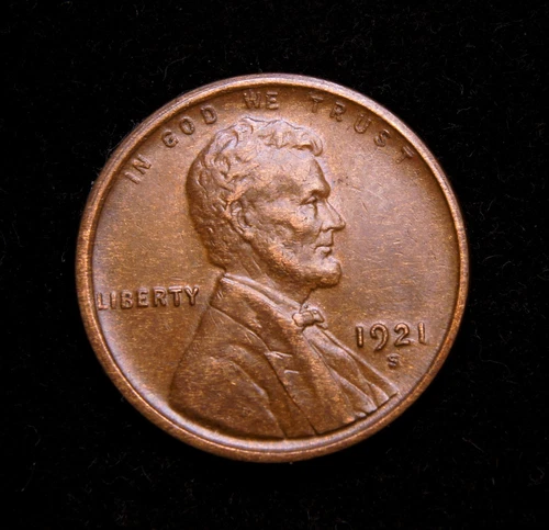1921-S Lincoln Wheat Cent  AU+