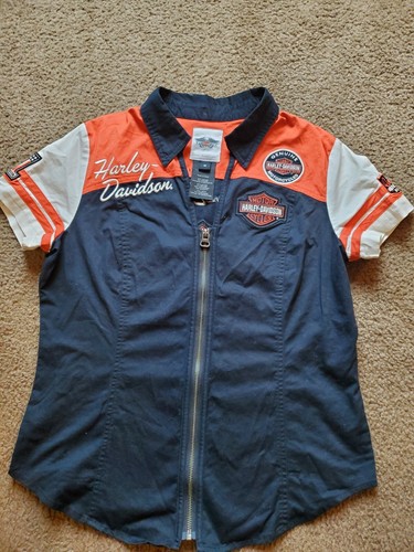 Harley Davidson Women's Zip up Shirt 