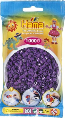 1000 Hama Purple 207-07 Color Iron On Midi Beads 