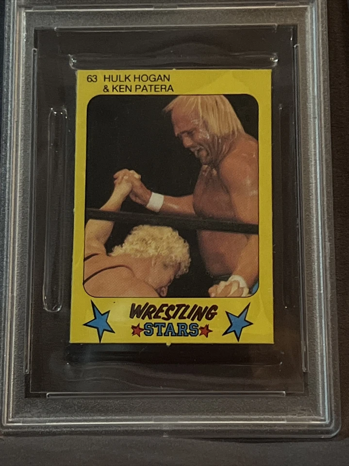 Hulk Hogan Ken Patera PSA 8 1986 Monty Gum Wrestling Stars #63 WWF WWE WCW AWA - Image 4 of 4